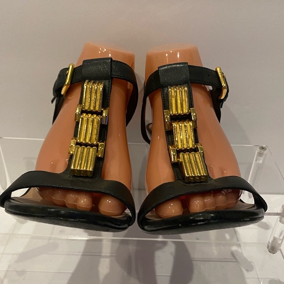 Trina Turk Loyola Slingback Dress Sandals Ultra High Heel Size 9 M Black EUC - Picture 5 of 13